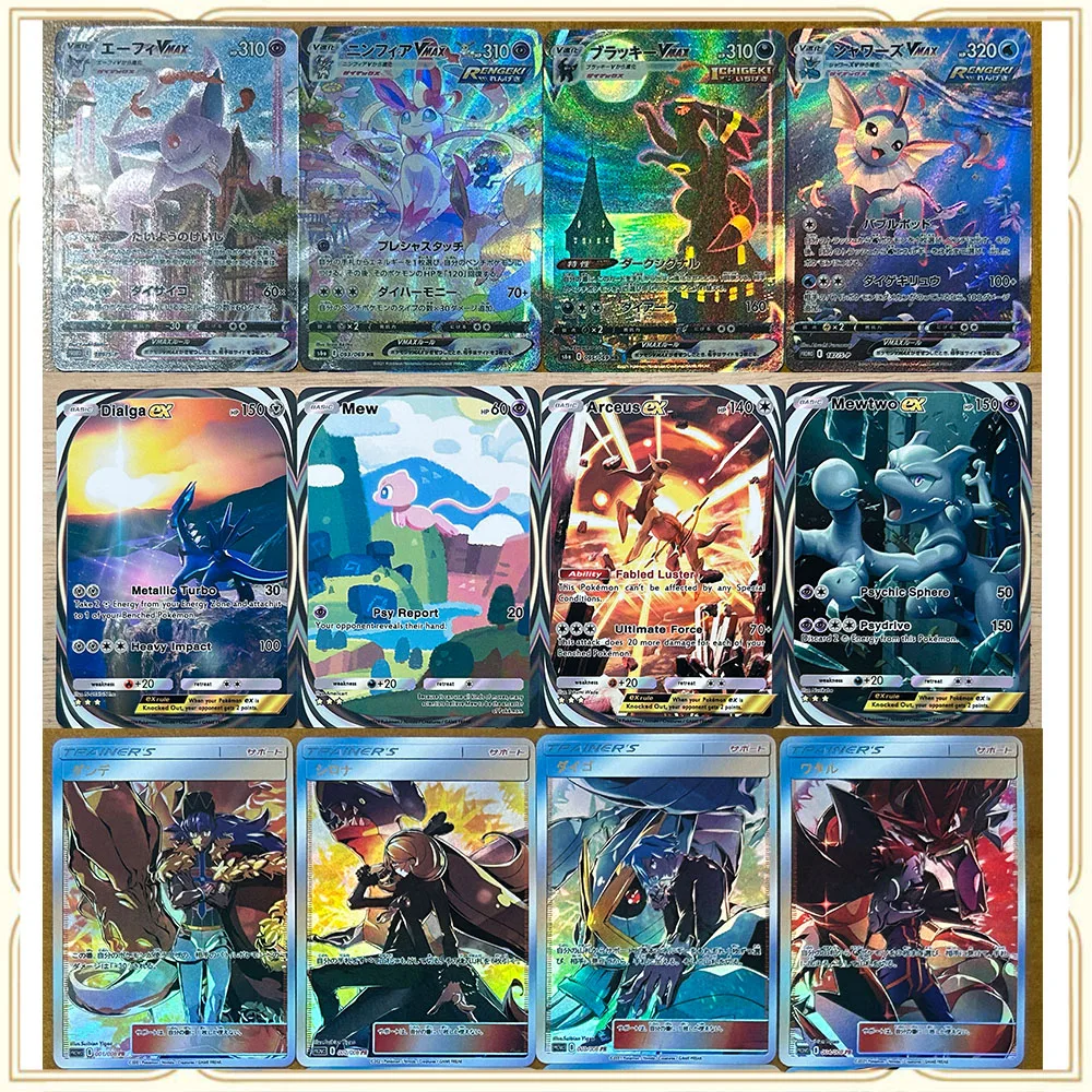 Tarjetas Coleccionables de Anime Pokemon DIY ACG, Fearow, Ekans, Raichu, Nidorina, Nidorino, Clefable, Vulpix, Jigglypuff, Regalo de Navidad o Cumpleaños
