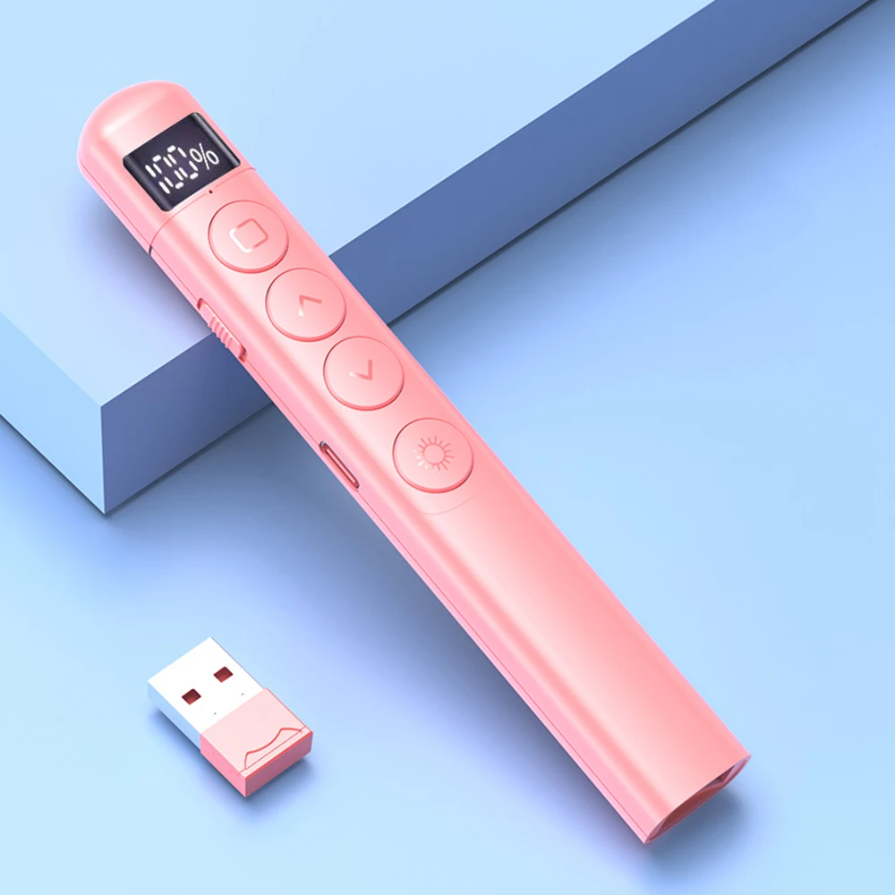 Laser Presentation Pointer 2.4G Wireless Demonstration Remote Control Pen for PowerPoint PPT Compatible with MAC/Windows