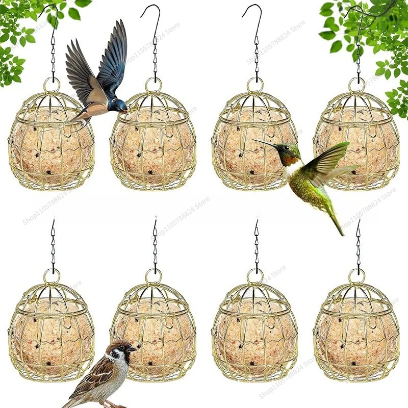 For Garden Garden Feeder, Outdoor Bird Cage Feeder, Spring Hanging Bird Feeder