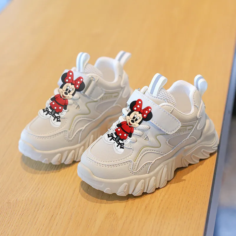 

Disney Mickey Mouse Children Sneakers Spring and Autumn New Boys Toddler Shoes Non-slip Girl Soft-soled Baby Casual Shoes