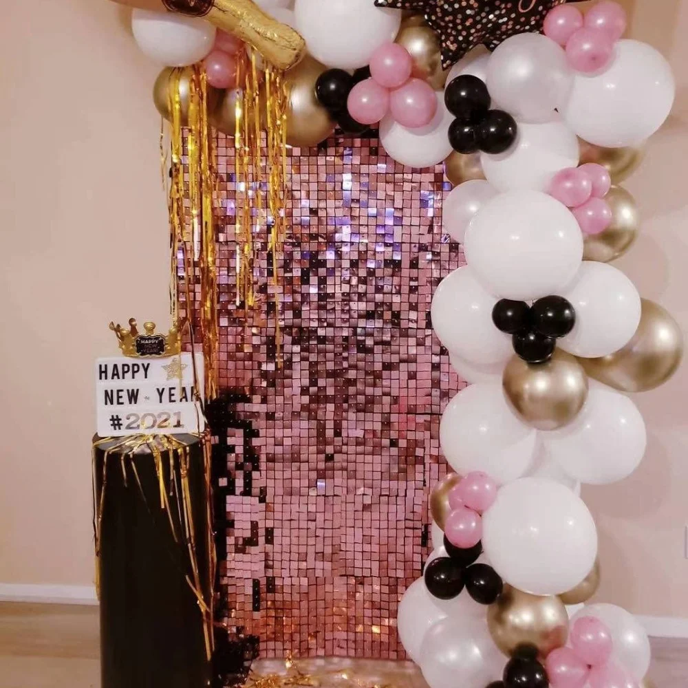 

21Pcs/Lot Square Sequins Party Wall Decor Shimmer Wall Backdrop for Birthday Decoration Wedding Baby Shower Arrangement Supplies