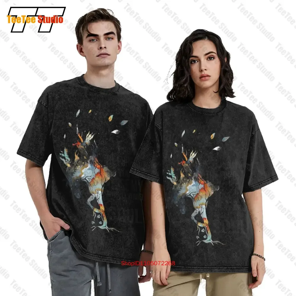 Horse And Into The Forest I Go To Lose My Mind Find Soul Vintage Oversized T-Shirt YZI6