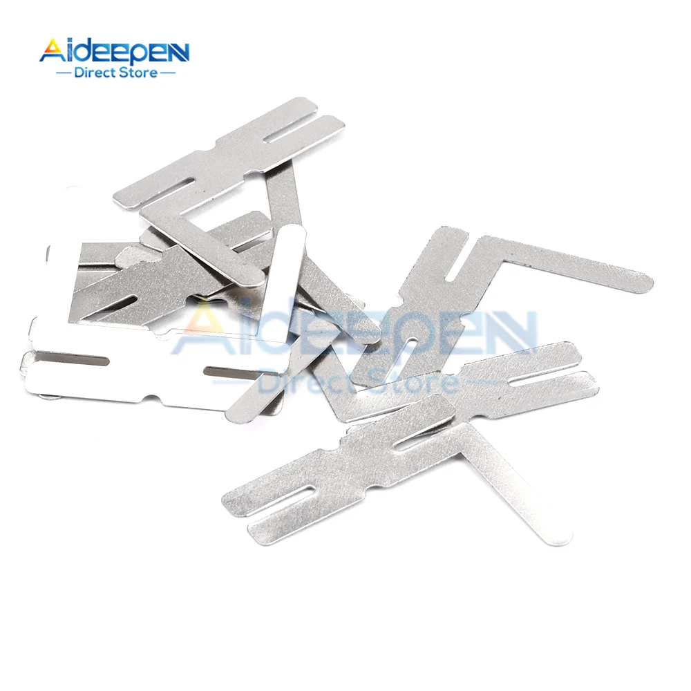 100pcs 18650 Lithium Battery Nickel Sheet Polygonal Battery Nickel Sheet For Spot Welding Machine Batteries Connection Sheets