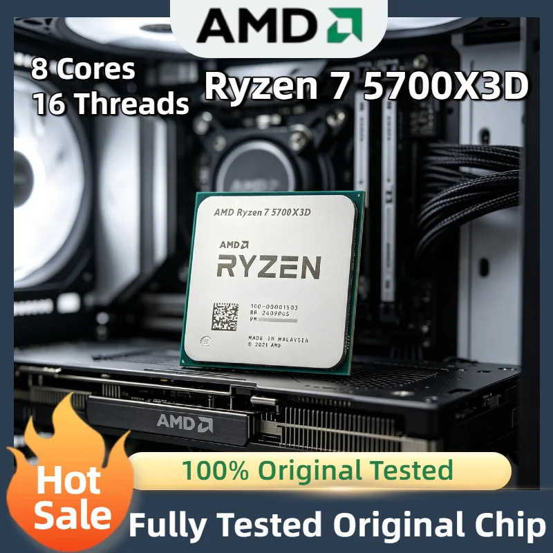 

AMD R7 5700X3D 8C 16T 3GHz Base 4.1GHz Boost AM4 CPU 105W X570 B550 DDR4 Ryzen 5000 Series Bulk Pro Desktop