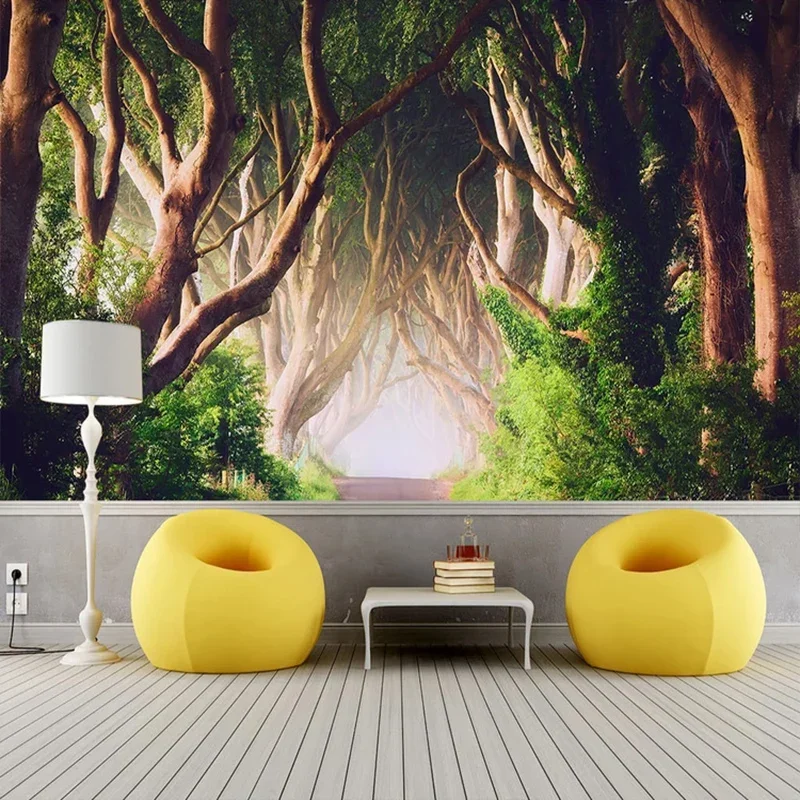 Carta da parati fotografica 3D Foresta Natura Paesaggio Murales Soggiorno TV Divano Camera da letto Sfondo Muro Classico Decorazioni per la casa