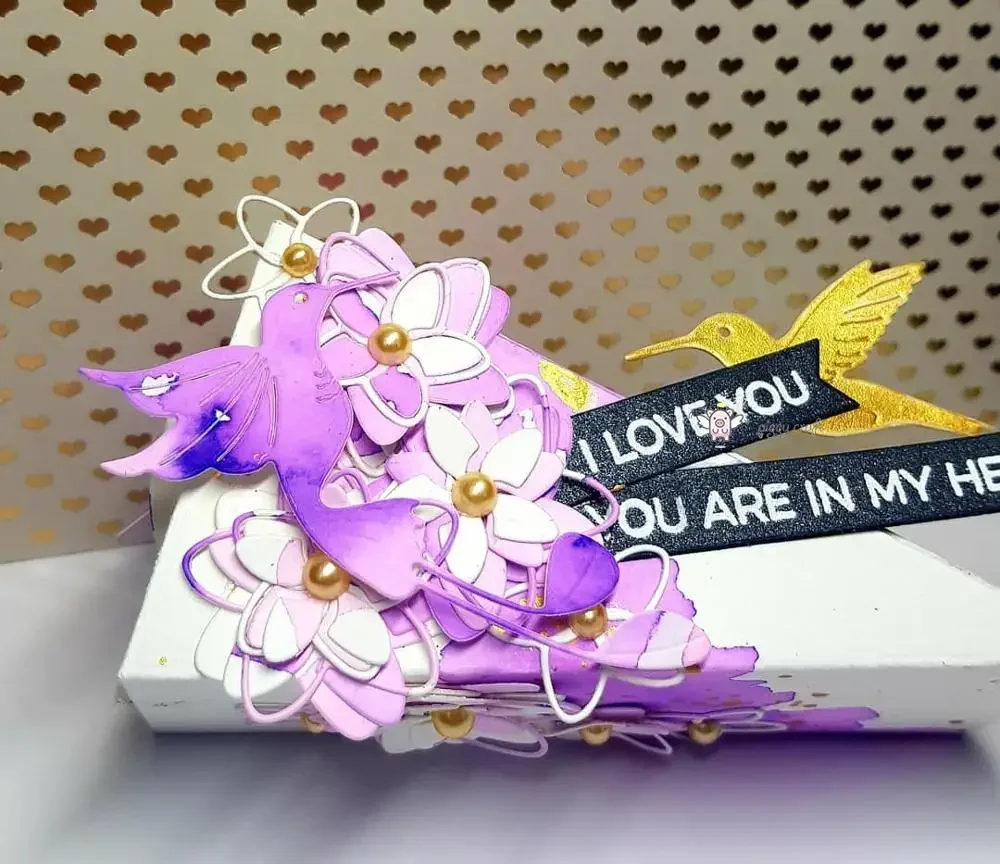 1 قطعة أصبع الحرفية المعادن قطع يموت قطع يموت العفن 2019 زهرة الطنان سجل القصاصات ورقة كرافت ألبوم بطاقة لكمة قاطع فني يموت