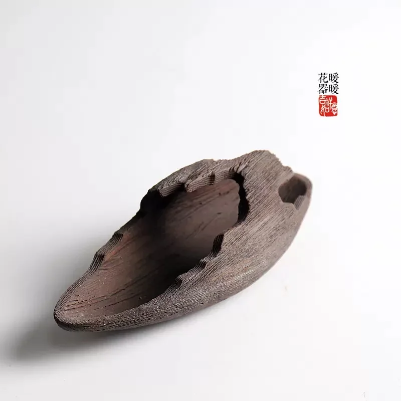Ceramic Handmade Hydroponics Carved Pottery Plate, Bonsai Pot, Traditional Chinese Garden Decoration