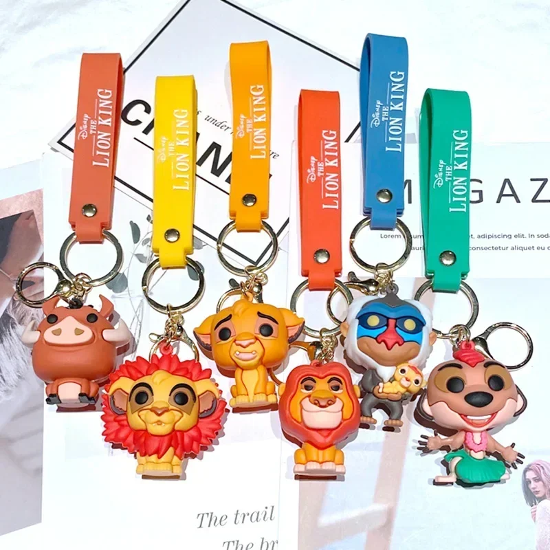 Animal Cartoon Action Figure 3D Cartoon Lion King Keychain Pendant Simba Doll Bags Keychain Promotion