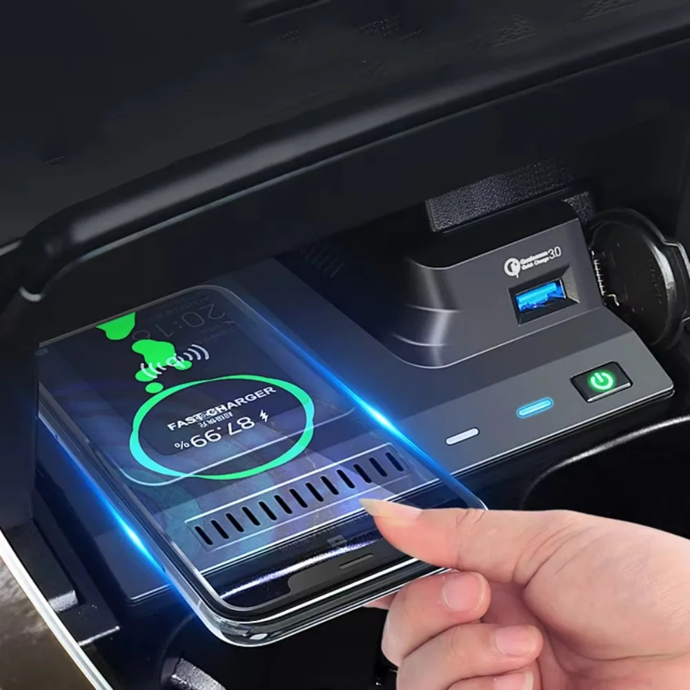 Car Wireless Charger For Mercedes Benz W205 X253 AMG C43 C63 GLC43 GLC63 X253 C Class GLC Phone Fast Charging Charger Holder