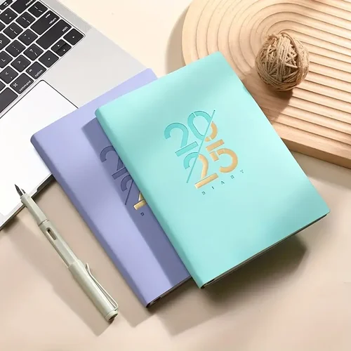 부드러운 가죽 노트북 A5 플래너 일기 메모장 문구, 의제 2025 노트북 쓰기 패드, 사무실 학교 용품  Best5