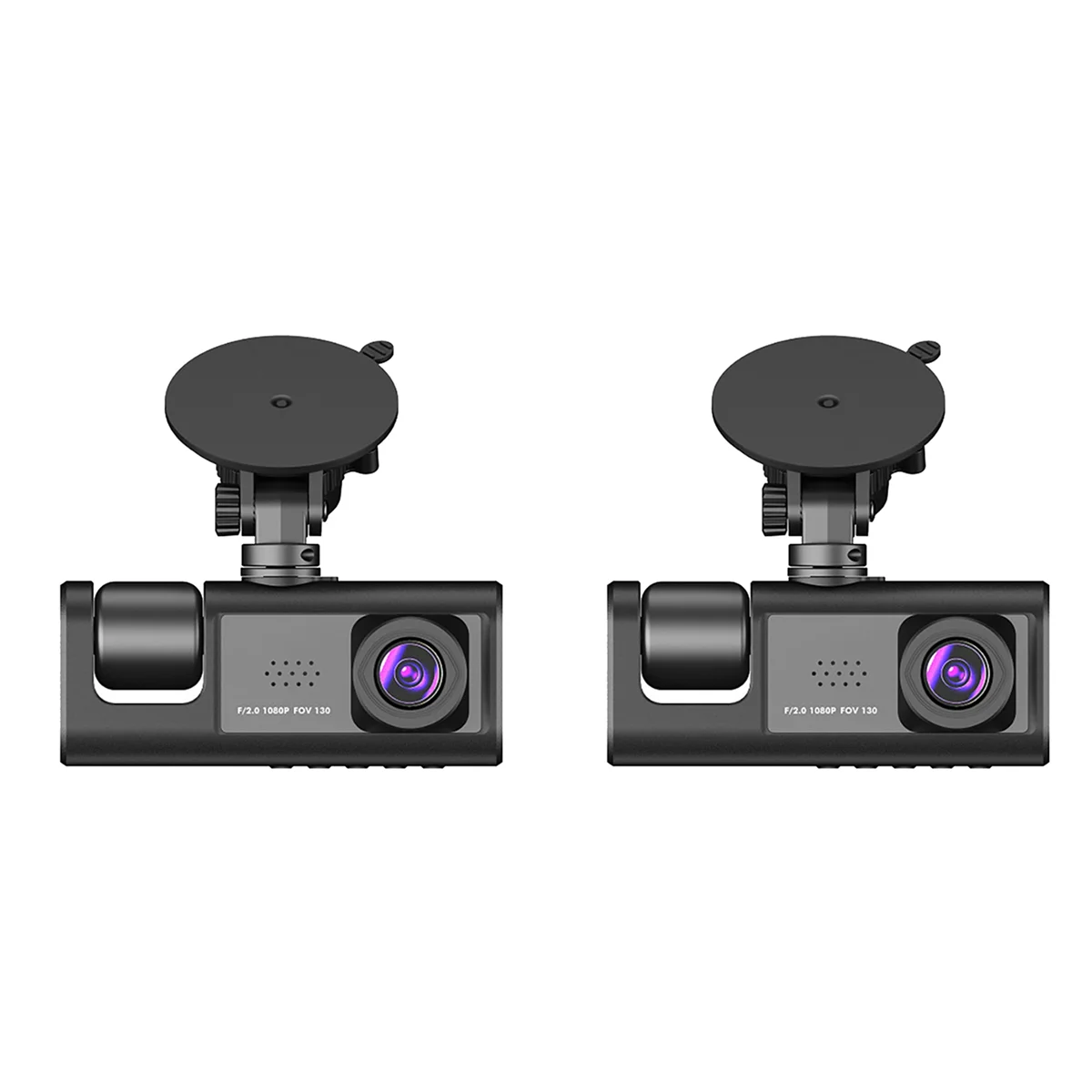 

2X 3 Channel Car DVR Camera , 1080P Dash Camera 3 Way Car Camera with IR Night Vision, Loop Recording, Parking Monitor