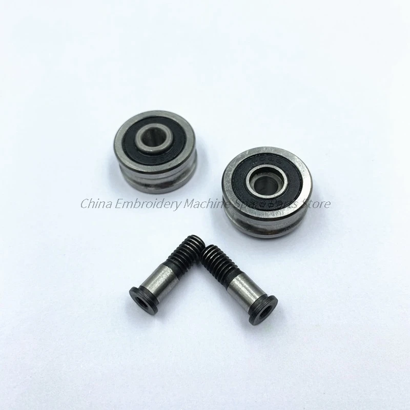 1PCS 6mm Bearing Screw 20mm Length Concave Large Bearing Outer Diameter 22mm Groove Bearing Computer Embroidery Machine Parts