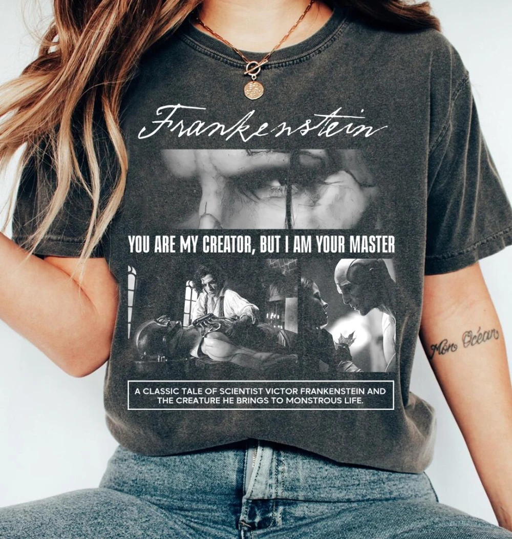 Frankenstein Poster Elizabeth and The Creature T-shirt Monster Hoodie Horror Gothic Movie Unisex Shirt