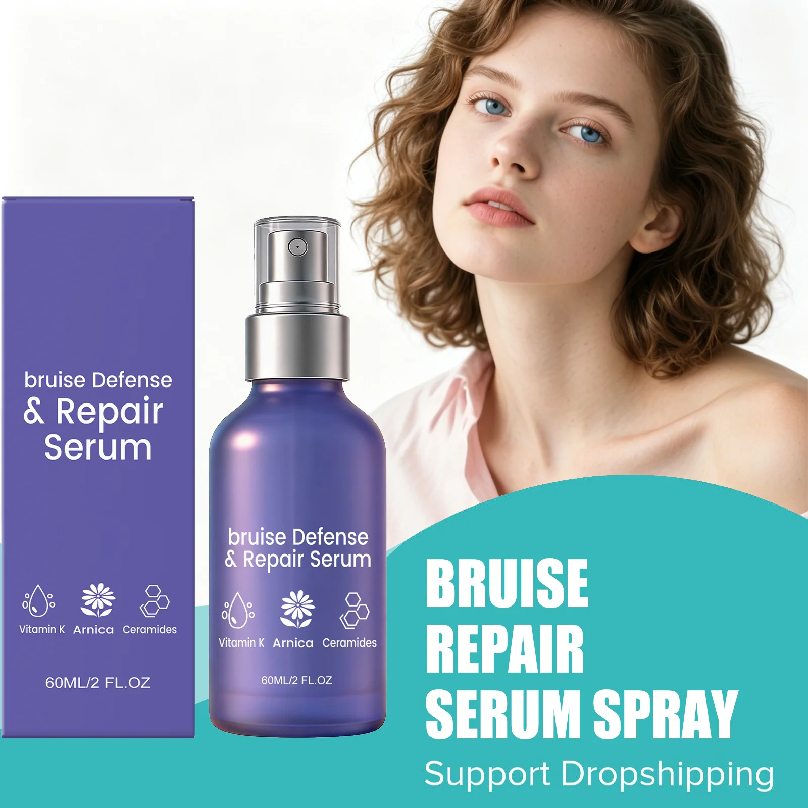 Bruise Repair Serum Spray Soothes Skin Discomfort Nourish Dry Rough Skin Improve Skin Barrier Fine Mist Hydrating Body Skin Care