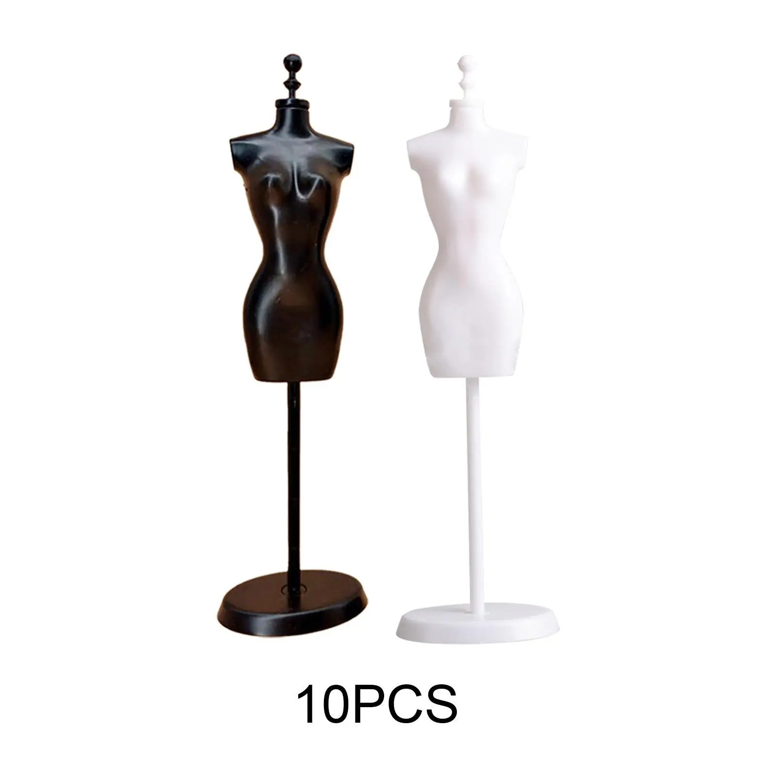 10Pcs Wedding Mannequin Stand Skirt Support Photo Props Life Scene 1/6 Doll Miniature Mannequin for Dressmaker Jewelry Display