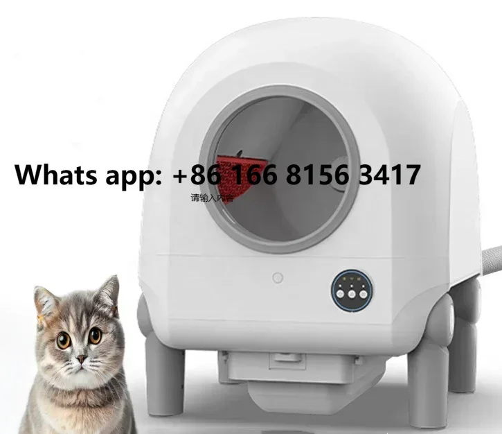 New Design Air Circulation System Self Cleaning Kitty Lit-ter Box Odor Removal APP Cam-era Safe Automatic Cat Lit-ter Box