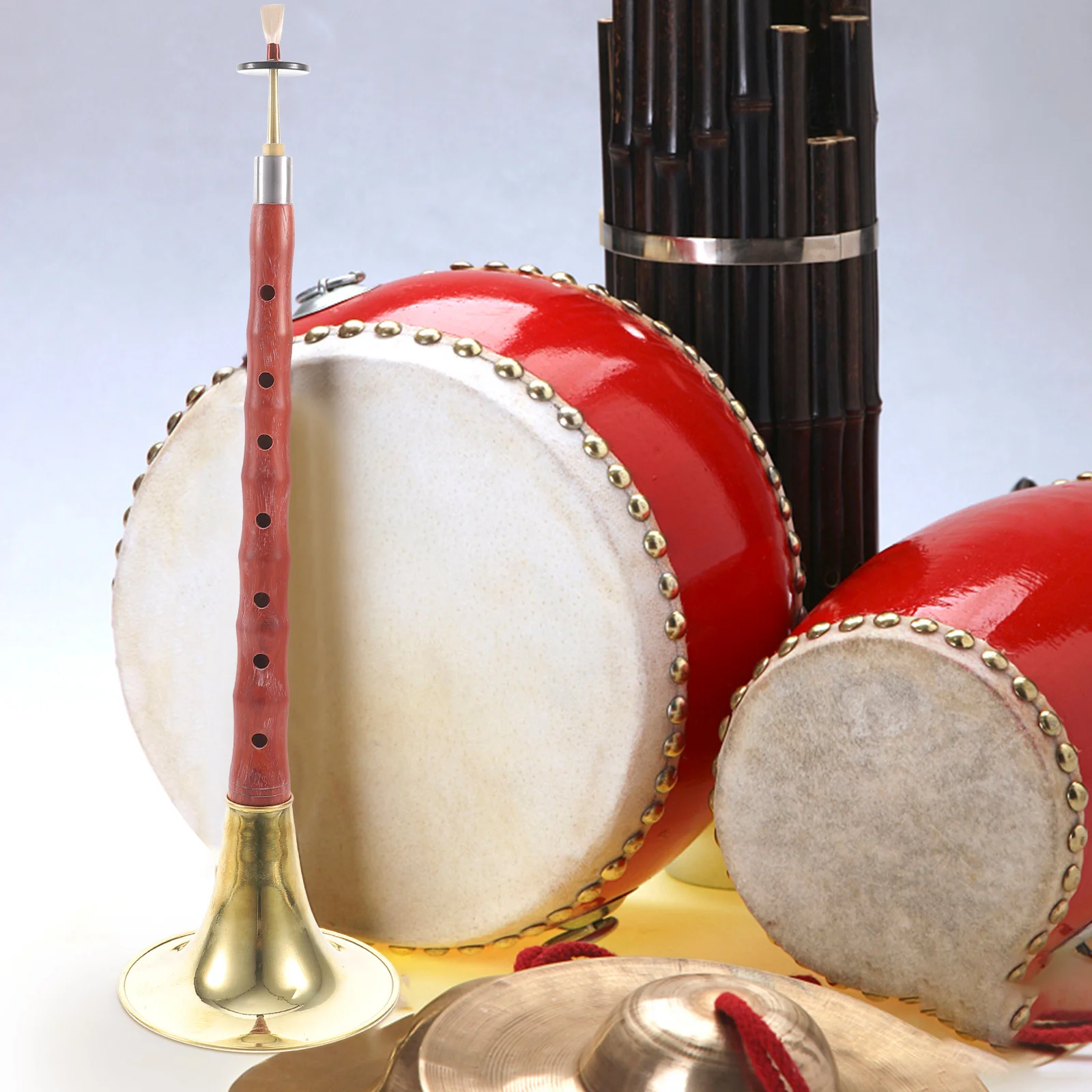

1 set Professional Chinese Suona Musical Instrument Lightweight Portable Wind Music Tool Polished Rust-Resistant Bowl