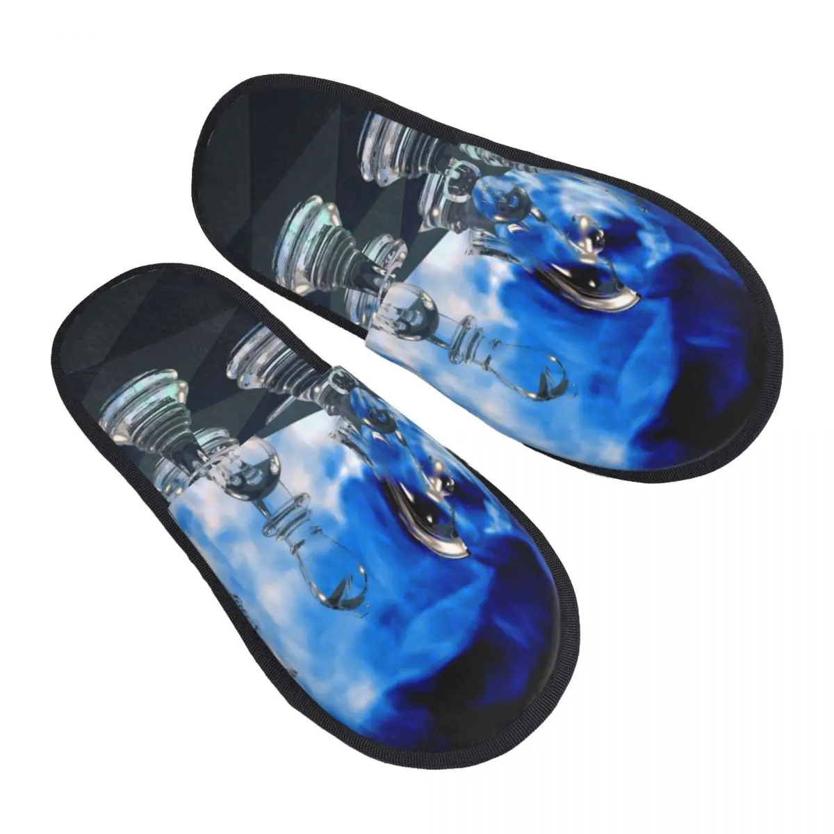 

Плюшевые домашние тапочки, теплая мягкая обувь в шахматном порядке, домашняя обувь, осень-зима