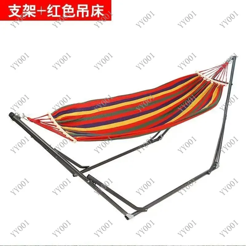Foldable Double Swing Bracket, Anti-rollover Hammock Stand for Indoor Courtyard Outdoor Use