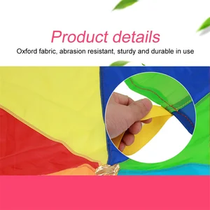 Rainbow Parachute Play Matte für Kinder, Outdoor -Teamspiel, Sprungbeutel, Bounce Play Matte, Schulaktivität, Puzzlespiel, 2 m, 4 m Durchmesser 10 Hauptverkaufsteppich 4m 3m - №3