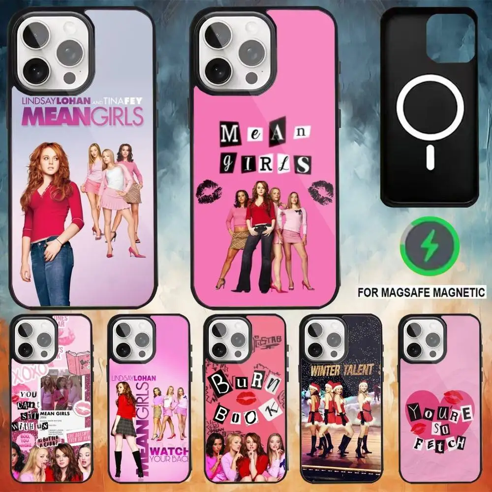 

B-Burn Books Mean G-Girls Phone Case For iPhone17,16,15,14,13,12,11 Plus,Pro Max Magnetic Magsafe Wireless Charging