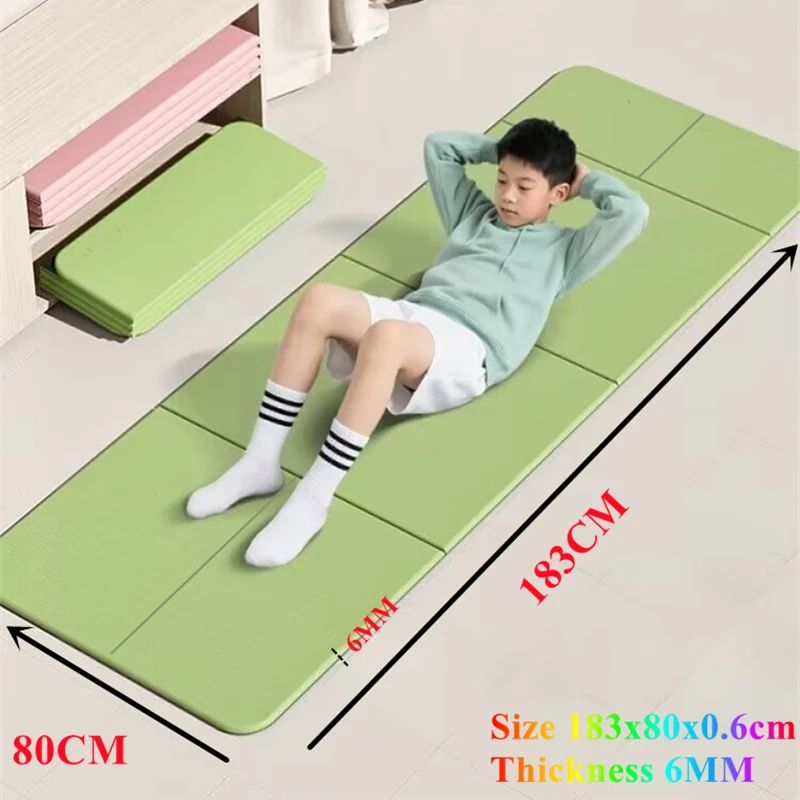 

Fold 183x80cm Widen Outdoor Non-Slip Durable Exercise 6mm Thick Yoga Mat Moisture-proof Camping Picnic Mat Gym Fitness Workout