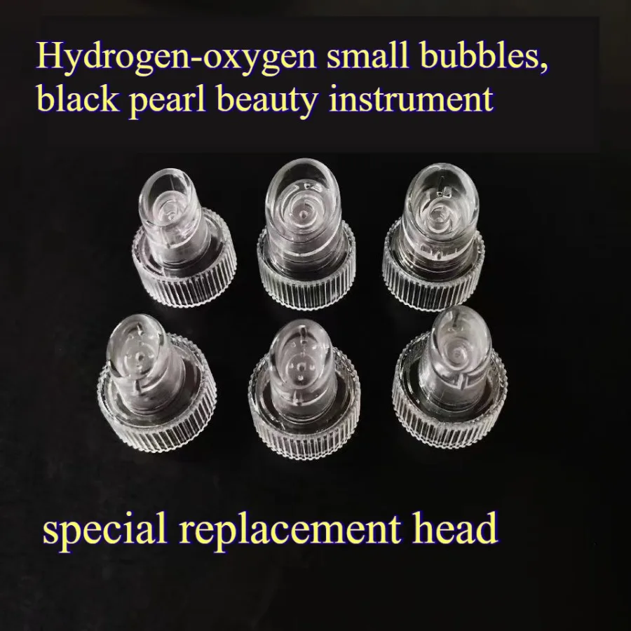 6pcs/set Hydrogen and Oxygen Small Bubble Accessories Suction Head, Beauty Cleaner Replacement Head Professional  Accessories
