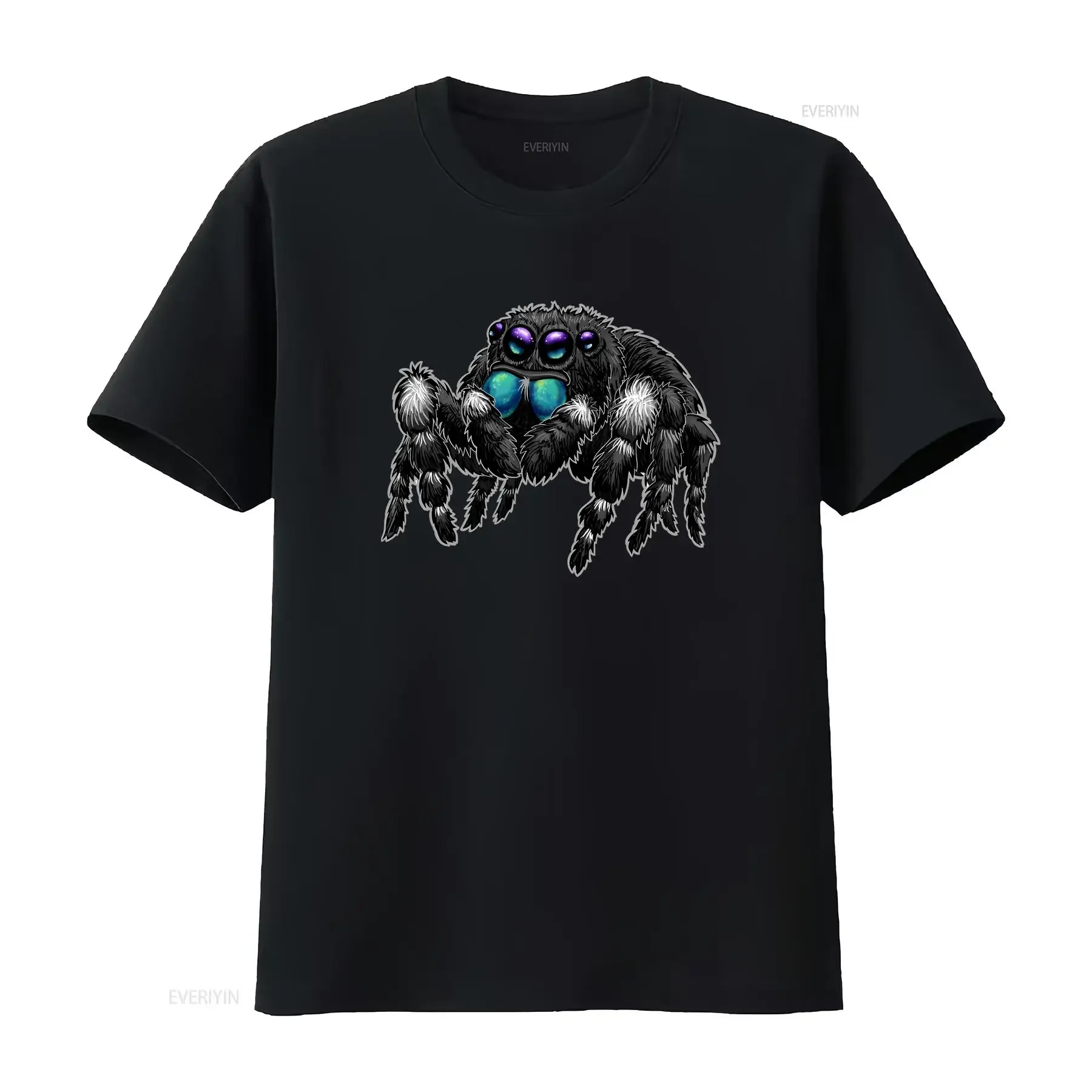 Camiseta árabe bonita de Faraón Jumping Spider Phidippus Audax para mujer, vintage, lavada, versátil, a la moda, ligeramente informal