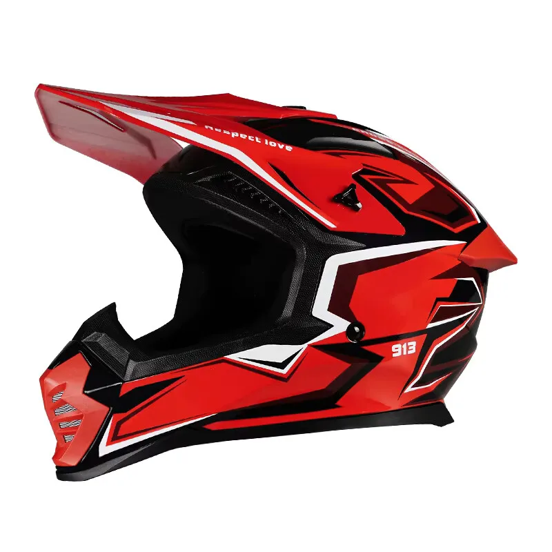 

Personalized off-road motorcycle helmet with stylish dual lenses for both genders, DOT-certified and ABS material