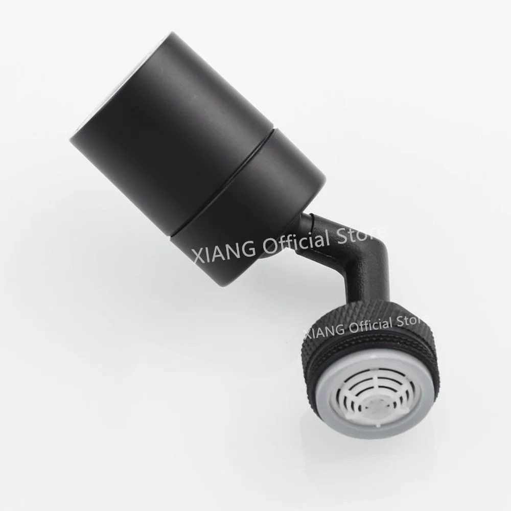 สีดำ720 ° ทองเหลืองก๊อกน้ำสำหรับห้องครัว Extender ห้องน้ำ Tap Rotatable ก๊อกน้ำ Extender Saving Water Tap อะแดปเตอร์หัวฉีด