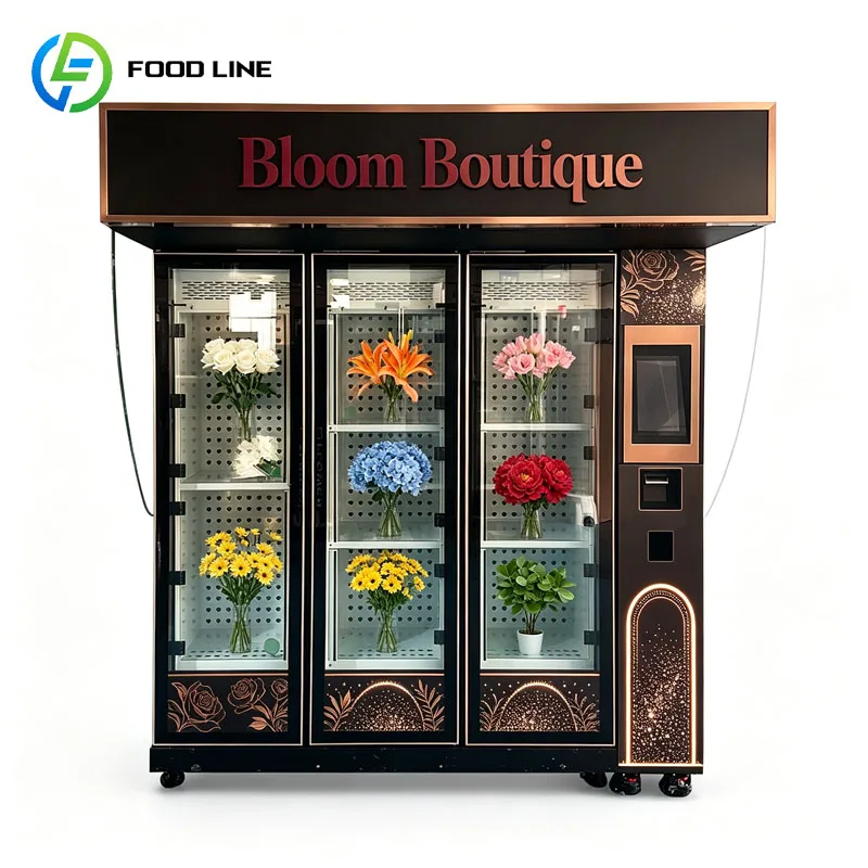 Flower Dispenser Machine Flower Vending Machine Fresh Bouquet Refrigerated Floral Locker Customized