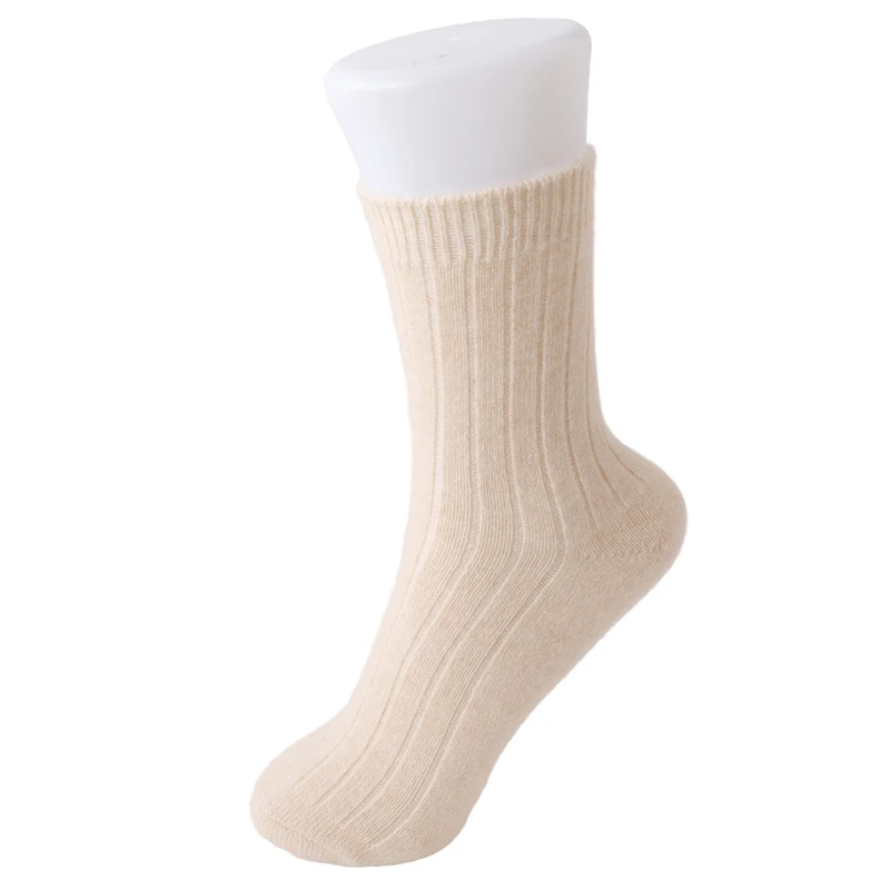 جودة عالية 100% الكشمير النقي داخلي سميك بلون المرأة شتاء دافئ محبوك لينة الرجال والنساء منتصف جوارب أنبوبية 37*43 #5