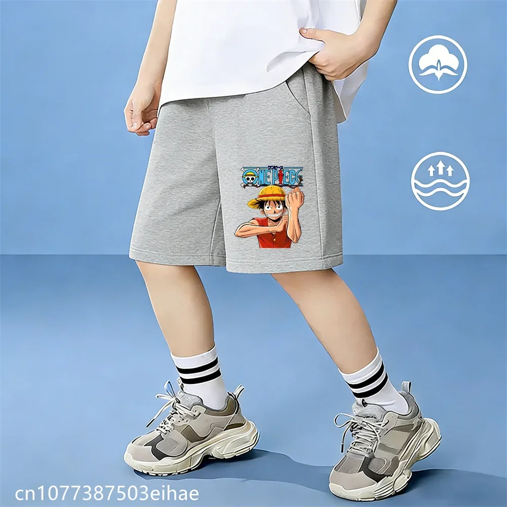 One Piece Children's Summer Cotton Shorts Fashionable Casual Breathable, Soft-Fitting, Loose Five-Piece Pants for Boys and Girls
