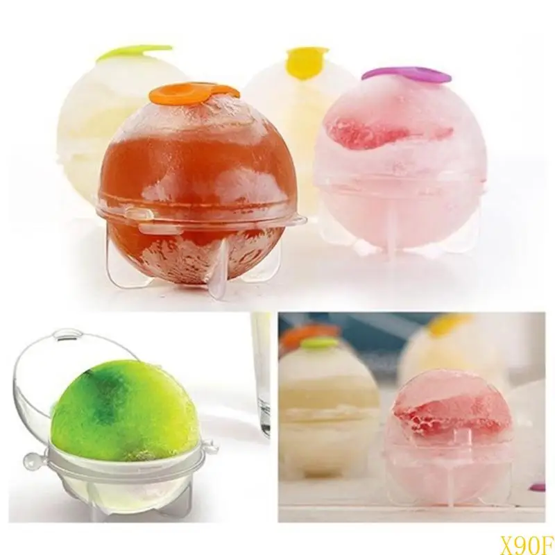 

X90F 4pcs Party Plastic Ice Tray Cube Round Sphere Ball Maker Brick Mold Mould 35mm