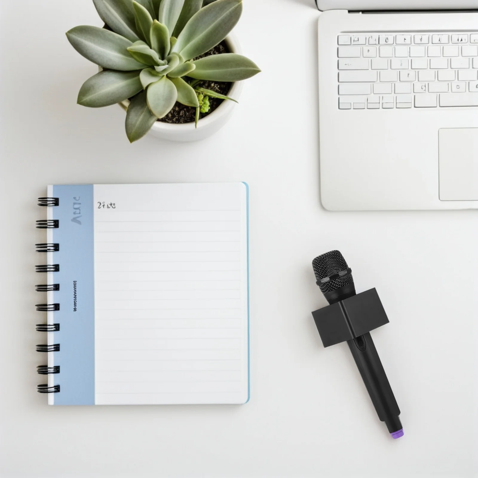 

7pcs Set of 7 Mini Small Microphone Prop Pretend with Flag Station Simulation