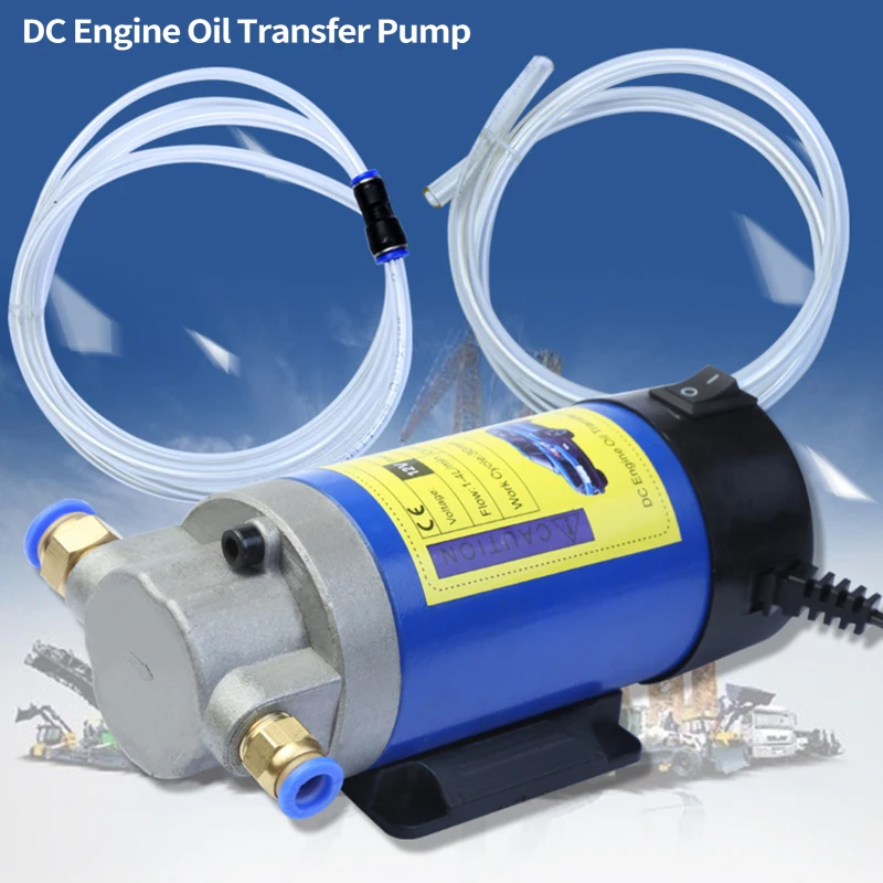 Fuel Transfer Pump, 12 Volt Portable Oil Pump Electric DC Engine Oil Transfer Pump Kit for Car Truck Ship Oil Transfer Pump