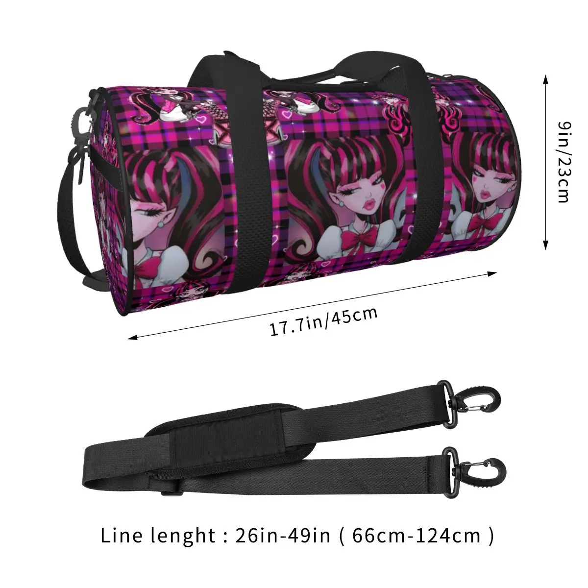 Monster High Rick-Sac de sport de grande capacité pour homme, sacs à main drôles, sac de fitness étanche, sacs de voyage et d'entraînement