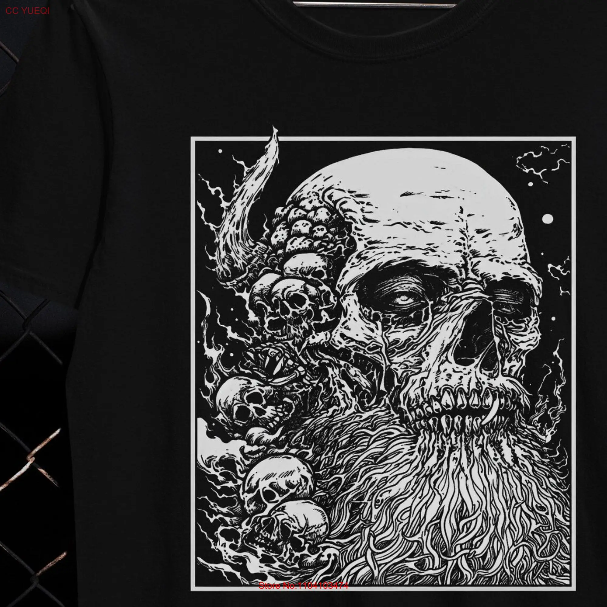 Creepy Face T shirt Weirdcore Gothic Clothes Grunge Clothing Centipede Goth Worm Death Y2K Weird long or short sleeves