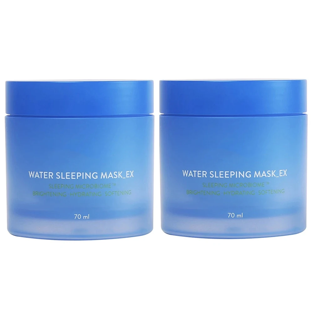 2 PCS Máscara Facial Sono noite com máscara de sono prébiótica lavagem livre hidratante após reparo solar 70ml