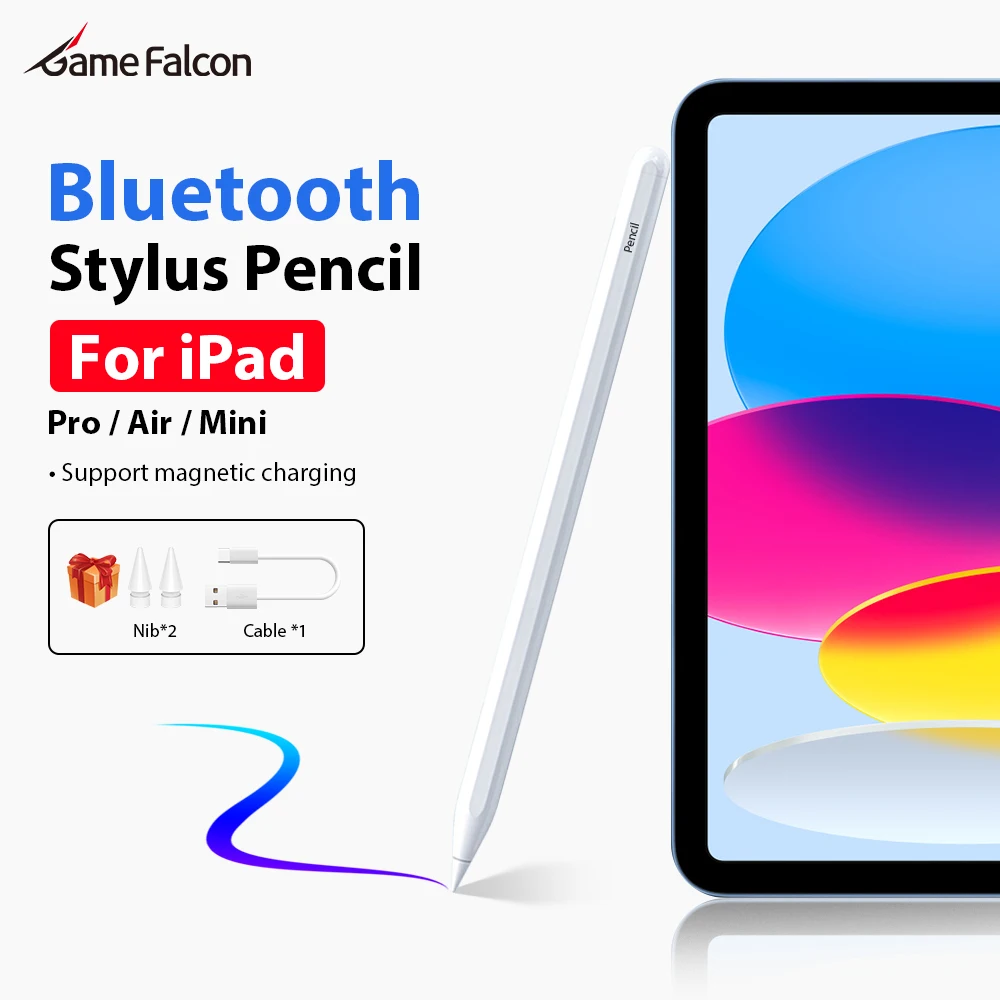 

For Apple Pencil For iPad A16 2025 Stylus Pen Air 11th M3 M2 5 4 Pro 13 M4 12.9 10 9 10th 9th Gen Mini 7 6 Bluetooth Touch Pens