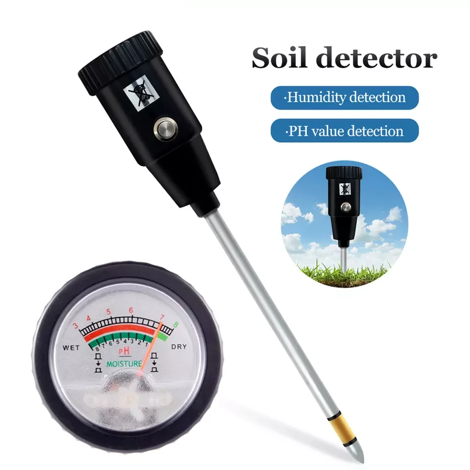 2 in 1 Soil Moisture and Acidity Analyzer Customized plastic metal probes for acidity testers for garden plants and flowers