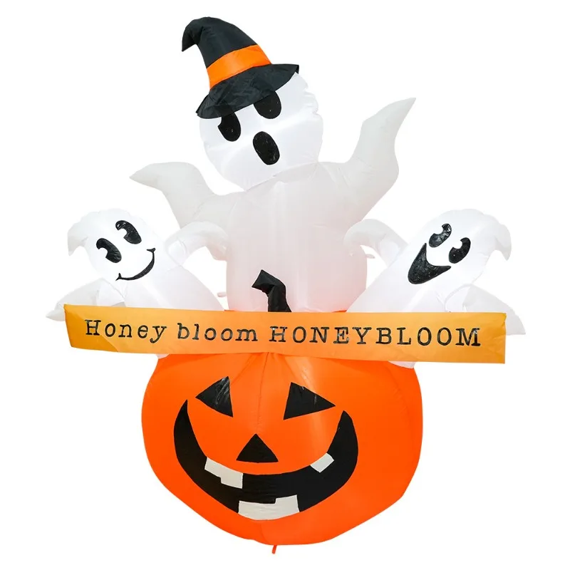 

Halloween Ghost Inflatable Model with Light Courtyard Decoration Halloween Inflatable Ghost Pumpkin Inflatable Model