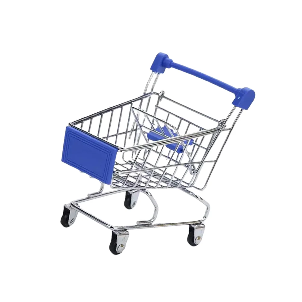 Simulation Cart Toy Mini Carts Baby Accessories Storage Container Toys Shopping Trolley
