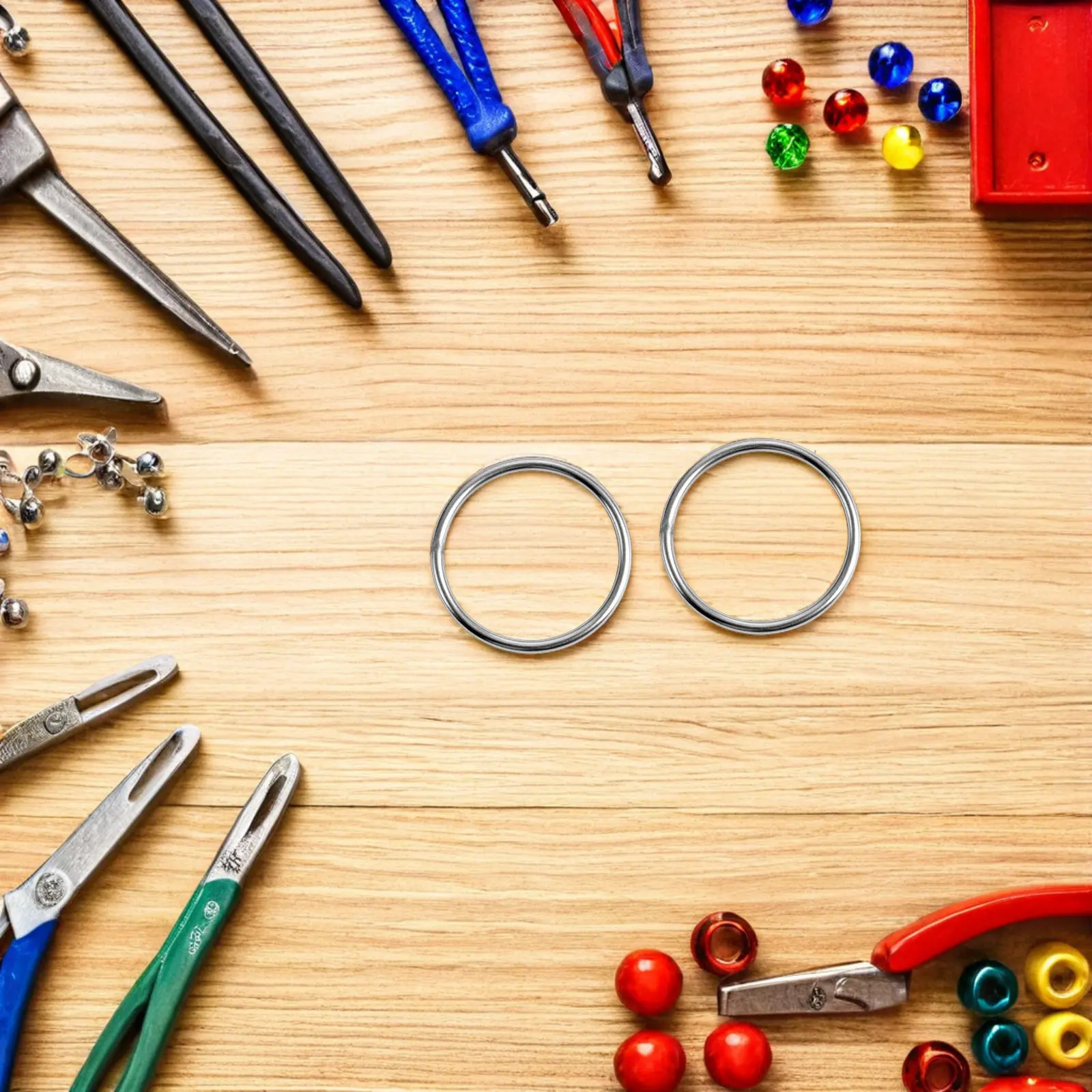 12Pcs 40Mm Stainless Steel Welded Rings Set Rust Resistant Strong Jewelry Connectors DIY Craft Hoops Stainless Steel Marine