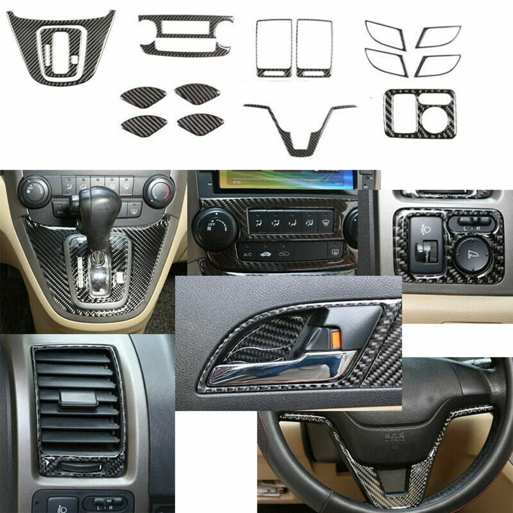 Car Interior Trim CR-V 2007-2011 Trim Kit Scratch Prevention Unique Design Decorative Covers Easy Installation Epoxy Coating