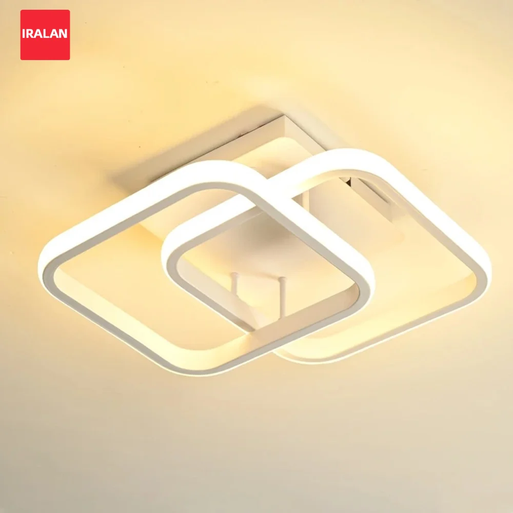Modern Square Ceiling Lamp 3 Color Temperatures LED ceiling chandeliers Non-Flickering Hallway Entrance Indoor Lighting Fixtures