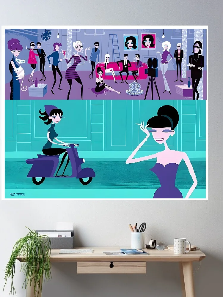 53Style Choose Josh Agle SHAG Fine, Art Print Silk Poster Home Wall Decor