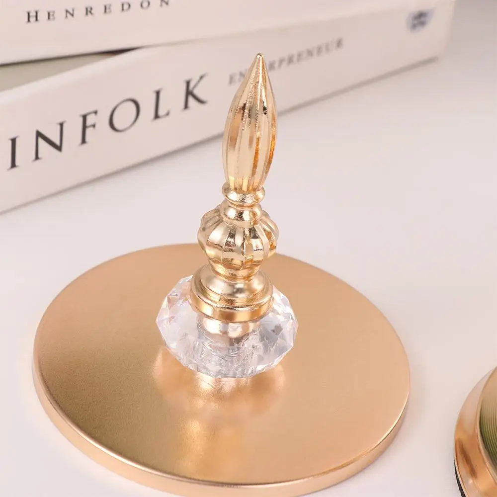 Elegant Gold-Plated European Style Candy Jar Vintage Decorative High Footed Candy Can with Lid Crystal Glass Storage Jar Desktop