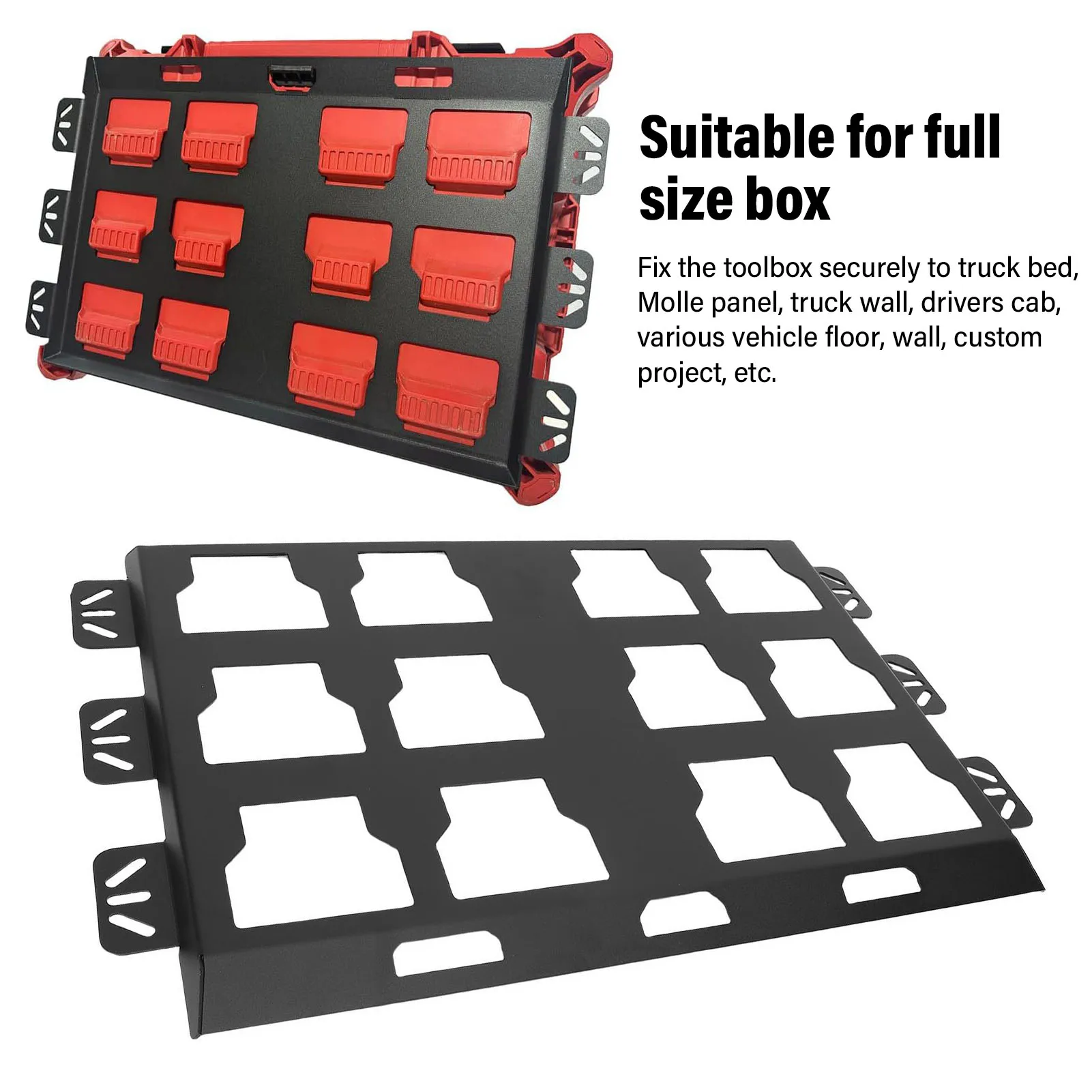 2 Pcs Toolbox Mounting Plate Suitable for Toolbox Wall Or Floor Mount Metal Mounting Base