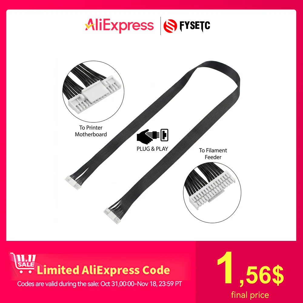 For Snapmaker U1 Material Feeding Extension Cable Module Suitable Several Filament Spools Extend Cable   for U1